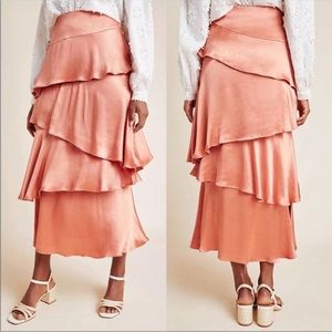Anthropologie Cassia Tiered Skirt